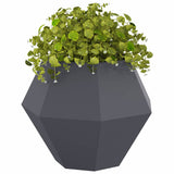 Planter 2 pcs Anthracite 75 x 75 x 60 cm Steel - Side View