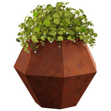 Planter Rusty 75 x 75 x 60 cm Weathering Steel - Side View