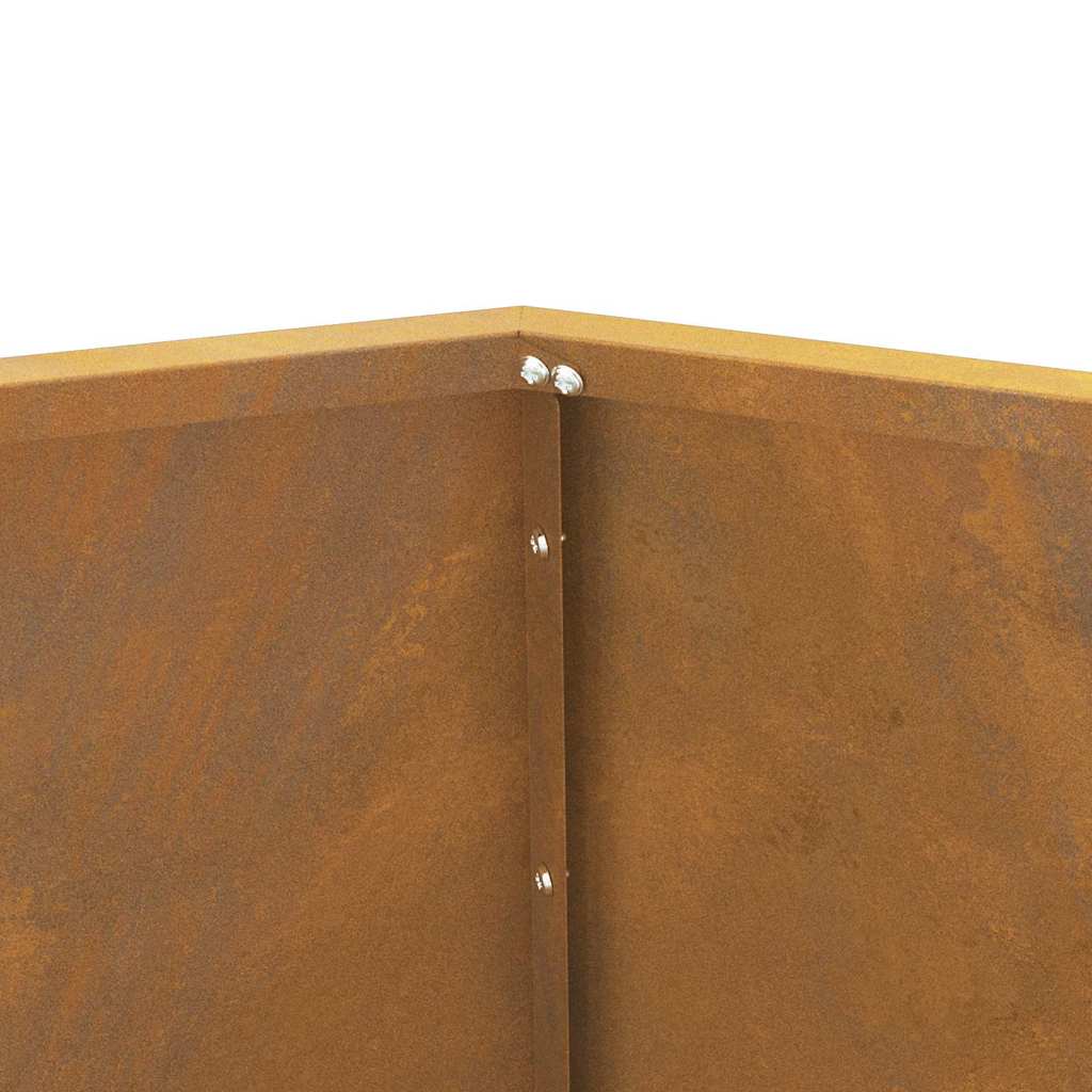 Planter 2 pcs Rusty 75 x 75 x 60 cm Weathering Steel