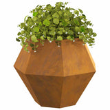Planter 2 pcs Rusty 75 x 75 x 60 cm Weathering Steel - Side View