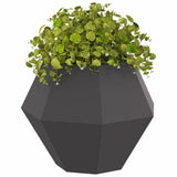 Planter Black 50 x 50 x 40 cm Steel - Side View