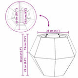 Planter Black 50 x 50 x 40 cm Steel - Extra Image