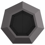 Planter Black 50 x 50 x 40 cm Steel