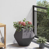 Planter 2 pcs Black 50 x 50 x 40 cm Steel - Top-Down View