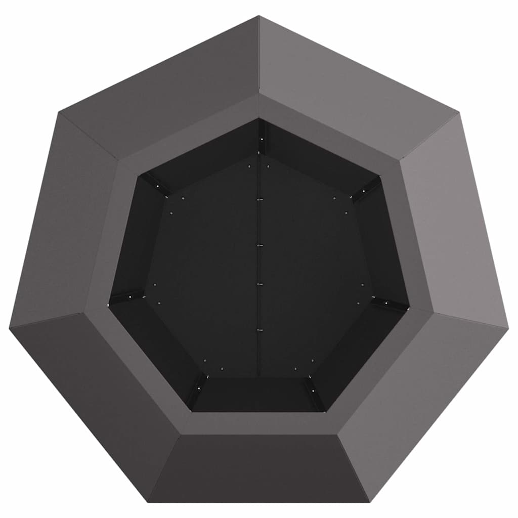Planter 2 pcs Black 50 x 50 x 40 cm Steel