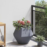 Planter Anthracite 50 x 50 x 40 cm Steel - Top-Down View