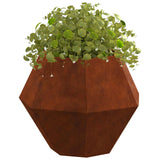 Planter Rusty 50 x 50 x 40 cm Weathering Steel - Side View