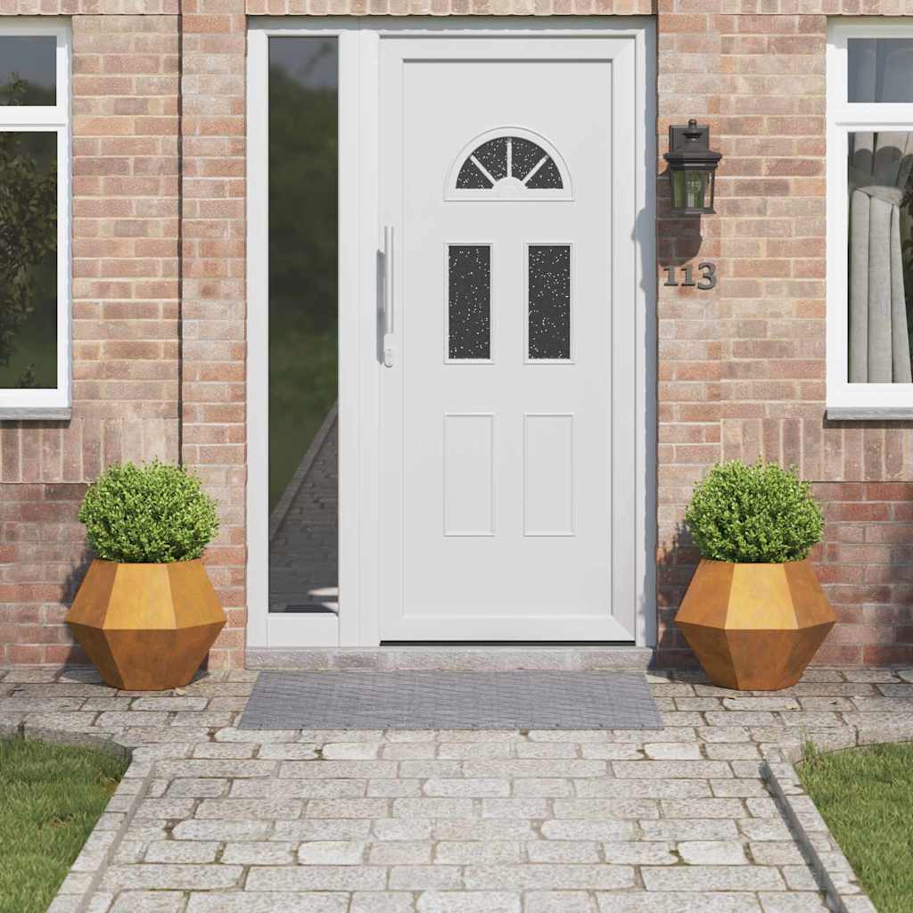 Planter 2 pcs Rusty 50 x 50 x 40 cm Weathering Steel