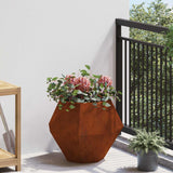 Planter 2 pcs Rusty 50 x 50 x 40 cm Weathering Steel - Top-Down View