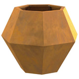 Planter 2 pcs Rusty 50 x 50 x 40 cm Weathering Steel - Front View