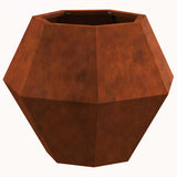 Planter 2 pcs Rusty 50 x 50 x 40 cm Weathering Steel - Rear View