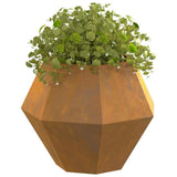 Planter 2 pcs Rusty 50 x 50 x 40 cm Weathering Steel - Side View