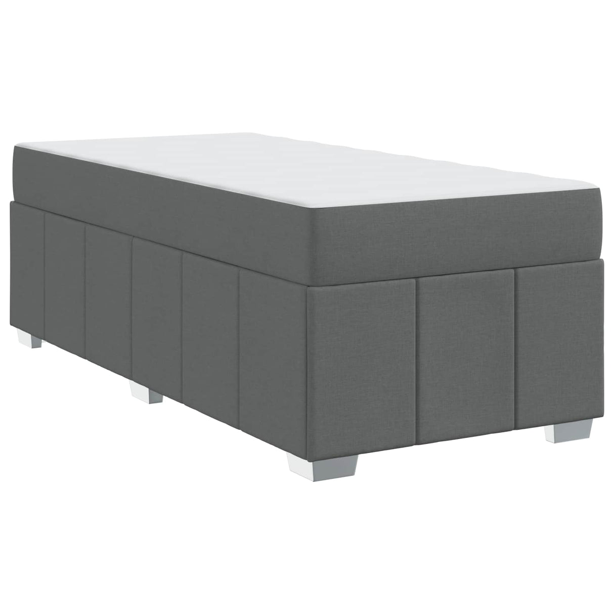 Bed Frame with Mattress Dark Grey 90 x 190 cm Fabric