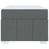 Bed Frame with Mattress Dark Grey 90 x 190 cm Fabric - Rear View
