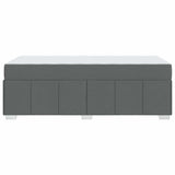 Bed Frame with Mattress Dark Grey 90 x 190 cm Fabric