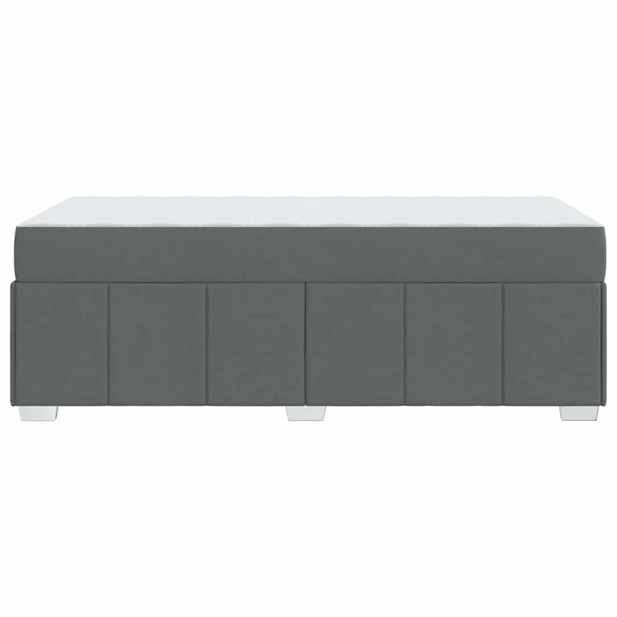 Bed Frame with Mattress Dark Grey 90 x 190 cm Fabric