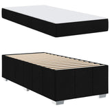 Bed Frame with Mattress Black 90 x 190 cm Fabric - 45-Degree Angle