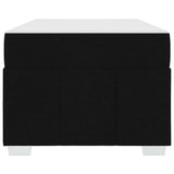 Bed Frame with Mattress Black 90 x 190 cm Fabric - Close-Up Angle