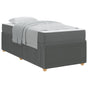 Bed Frame Dark Grey 90 x 190 cm Fabric