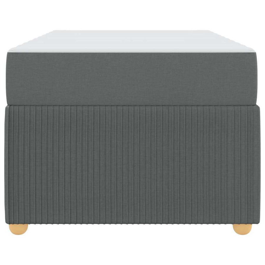 Bed Frame Dark Grey 90 x 190 cm Fabric