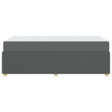 Bed Frame with Mattress Dark Grey 90 x 190 cm Fabric - Low Angle