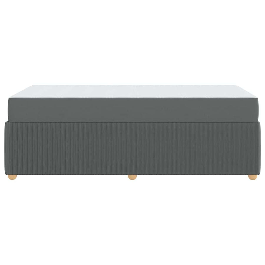 Bed Frame Dark Grey 90 x 190 cm Fabric