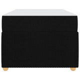 Bed Frame with Mattress Black 90 x 190 cm Fabric - Close-Up Angle