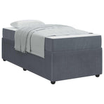 Bed Frame Dark Grey 90 x 190 cm Fabric