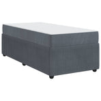 Bed Frame Dark Grey 90 x 190 cm Fabric