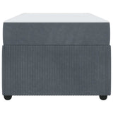 Bed Frame with Mattress Dark Grey 90 x 190 cm Fabric
