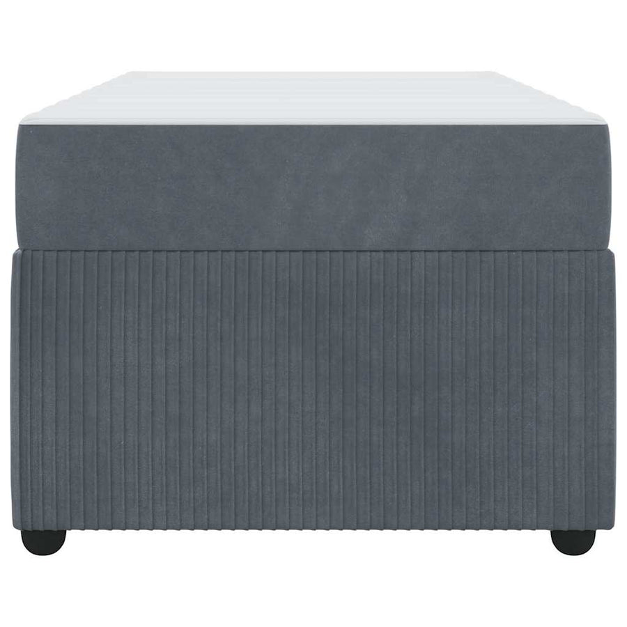 Bed Frame Dark Grey 90 x 190 cm Fabric