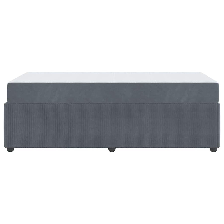 Bed Frame Dark Grey 90 x 190 cm Fabric