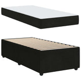 Bed Frame with Mattress Black 90 x 190 cm Fabric - Rear View