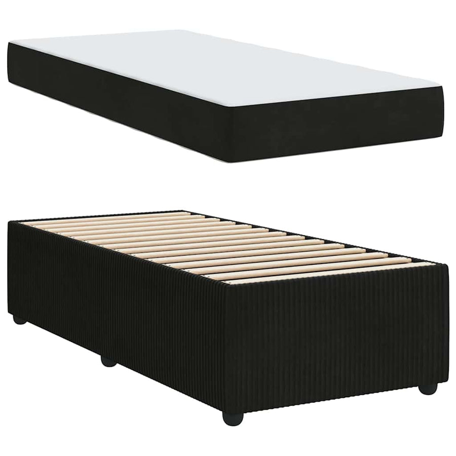 Bed Frame Black 90 x 190 cm Fabric