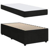 Bed Frame with Mattress Black 90 x 190 cm Fabric - 45-Degree Angle