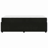Bed Frame with Mattress Black 90 x 190 cm Fabric - Low Angle