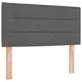 Box Spring Bed Dark Grey and White 107 x 203 cm Fabric