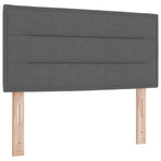 Box Spring Bed Dark Grey and White 107 x 203 cm Fabric