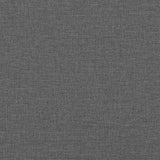 Box Spring Bed Dark Grey and White 137 x 187 cm Fabric