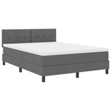 Box Spring Bed with Headboard Manual White 203 x 152 x 88 cm - Front View