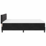 Box Spring Bed Black and White 152 x 203 cm Velvet
