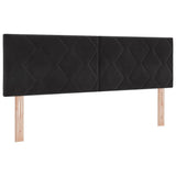 Box Spring Bed Black and White 137 x 187 cm Velvet