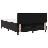 Box Spring Bed Black and White 137 x 187 cm Velvet