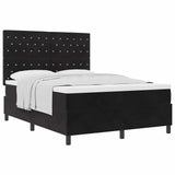 Box Spring Bed Argyle Manual Black and White 203 x 152 x 128 cm - Side View