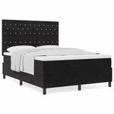 Box Spring Bed Argyle Manual Black and White 203 x 152 x 128 cm - Top-Down View