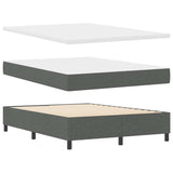 Box Spring Bed Striped with Headboard White 193 x 137 x 128 cm - Close-Up Angle