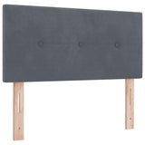 Box Spring Bed Dark Grey and White 107 x 203 cm Fabric