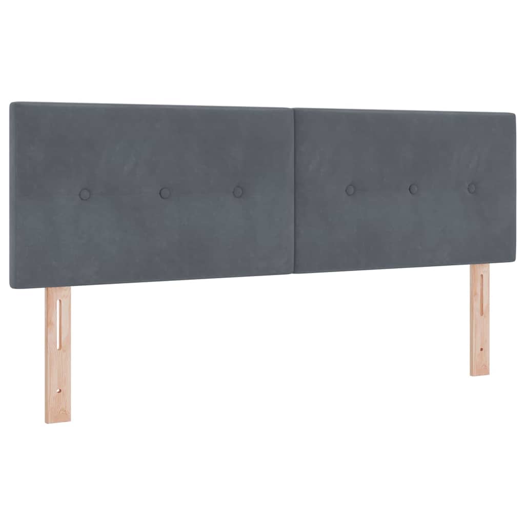 Box Spring Bed Manual Dark Grey and White 203 x 152 x 88 cm