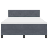 Box Spring Bed Manual Dark Grey and White 203 x 152 x 88 cm - Low Angle