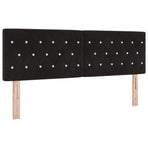 Box Spring Bed Black and White 152 x 203 cm Velvet